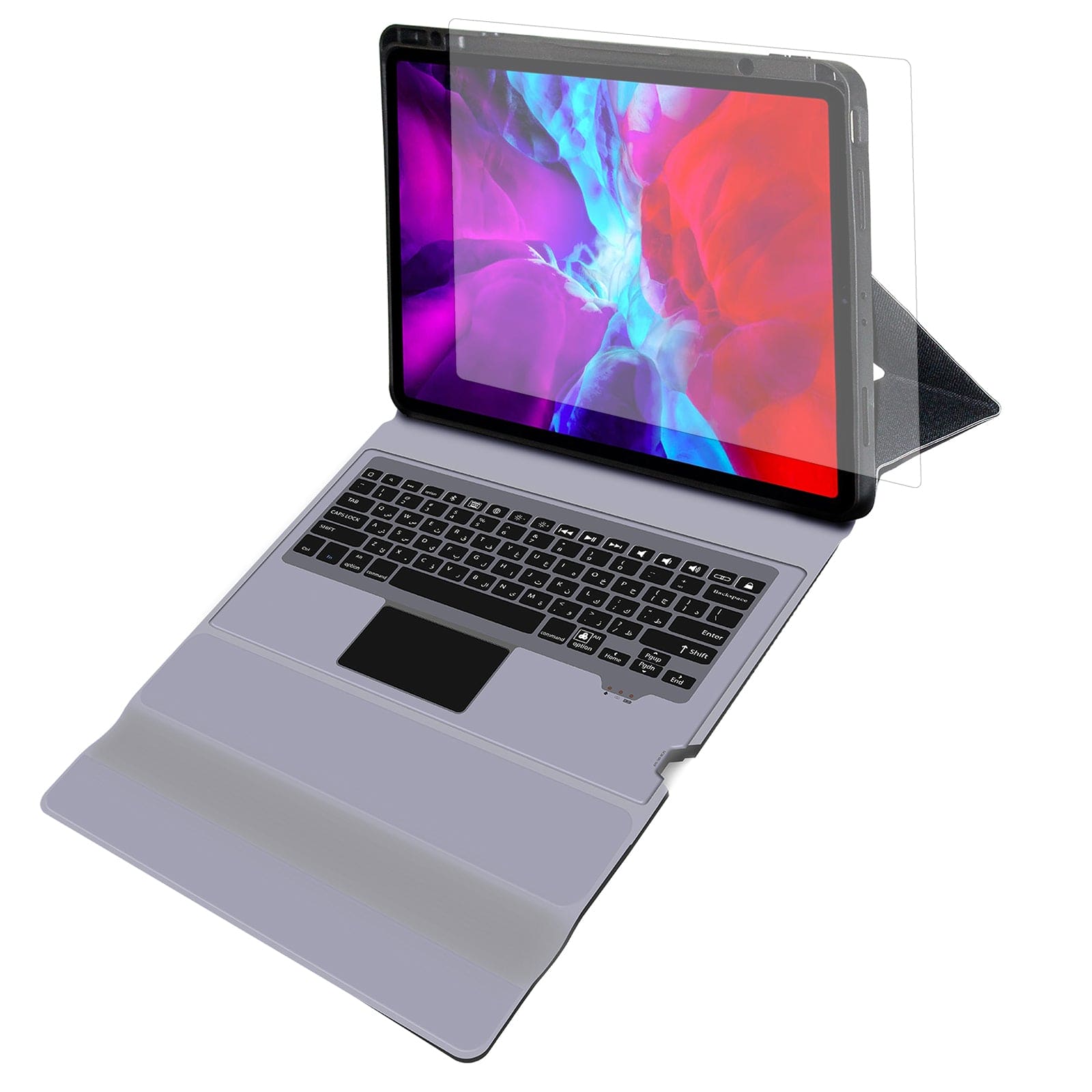 Apple iPad Pro 10.9 10th Generation Wireless keyboard Case With Tempered Glass