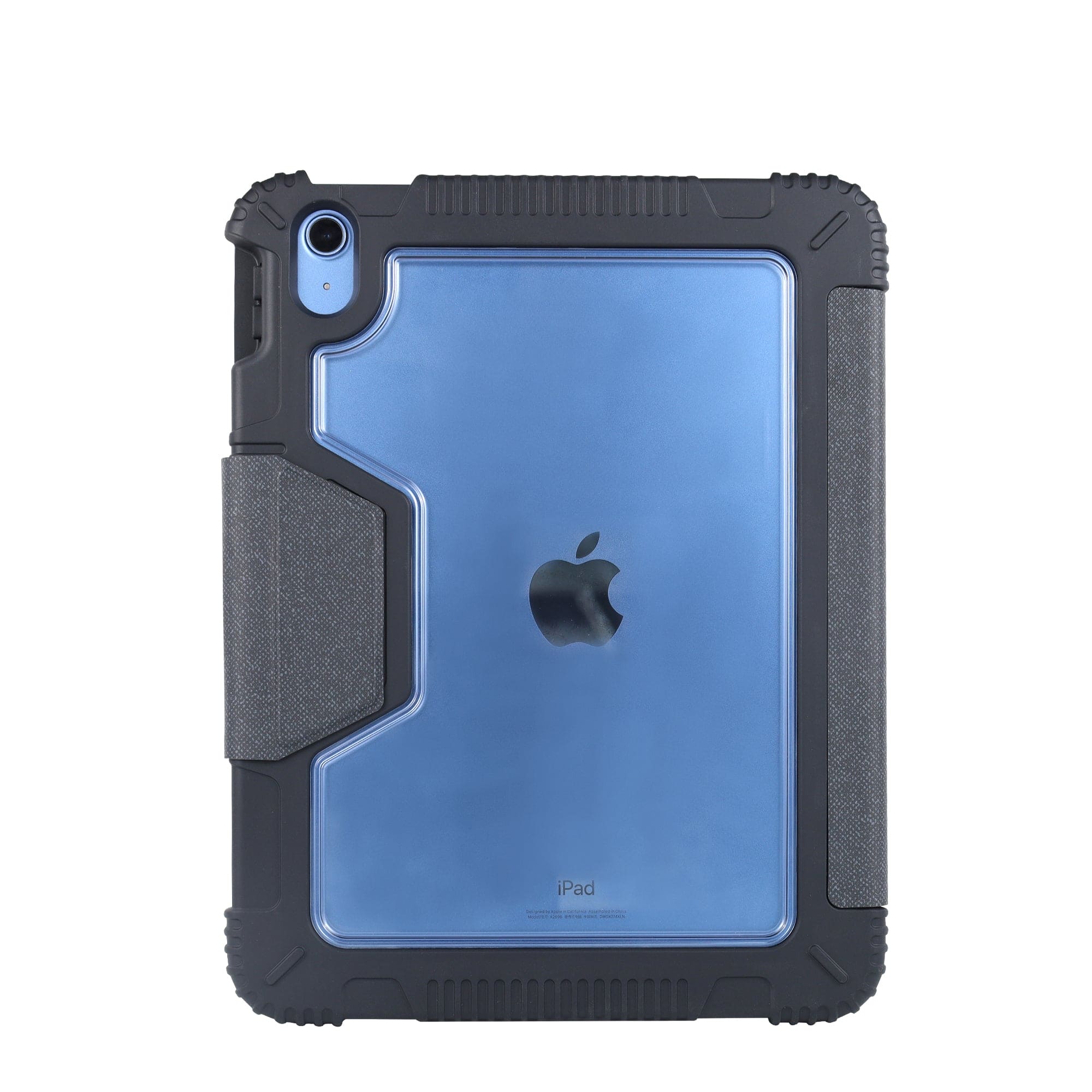 Rugged Case For Apple Ipad 10.9 inches 10th Generation Drop Protection/Anti-Slip/Kids Friendly, Pencil Or Crayon Holder, Clear Transparent Back