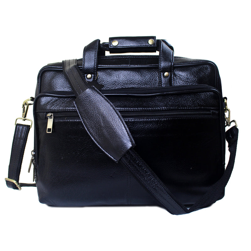 Genuine Real Leather Laptop Bag 16 inches Briefcase Men/Women Handmade Messenger Adjustable Shoulder Bag for Business Office Travel