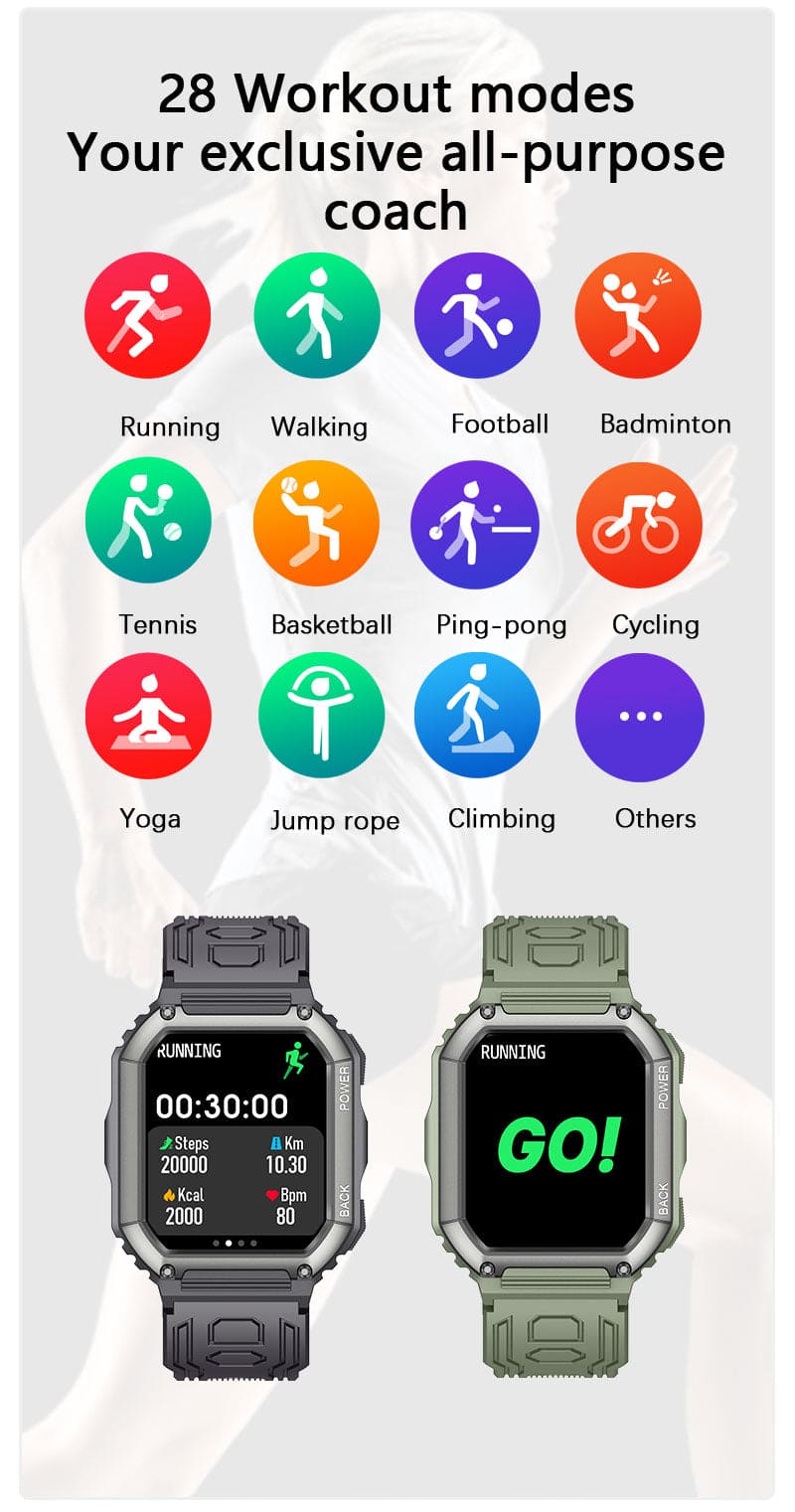 Smart Watch for Men and Women Adventure for Android and IOS iPhone, Answer/Make Calls water resistant