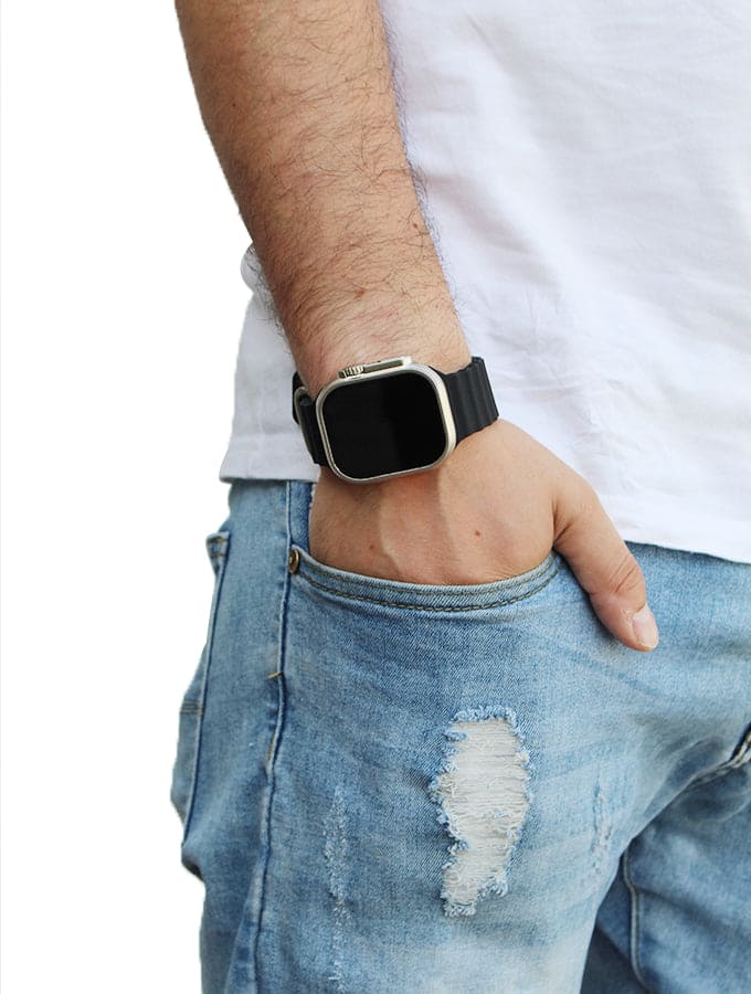 Ultra Smart Watch Wireless Charging 49mm Full HD Screen Water Resistant Sport Mode Heart Rate Sleep Quality Monitor Compatible with Android and Apple Devices