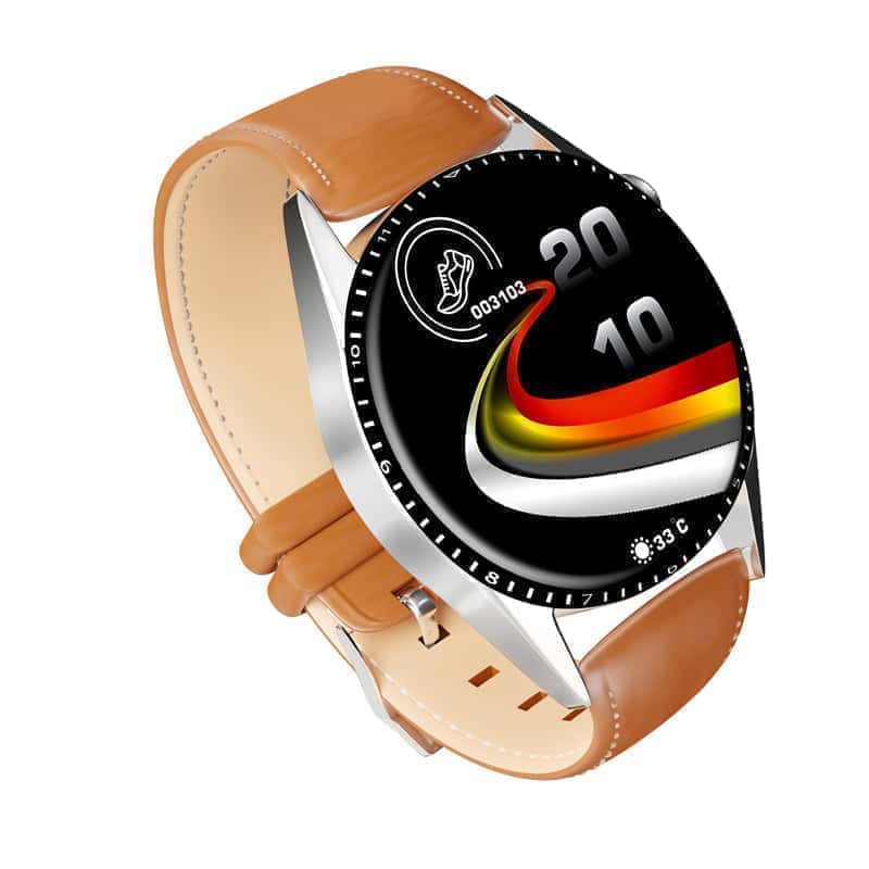 Smart Watch Cruise Collection Sports Modes Waterproof Heart Rate Sleep Quality Monitor With Replaceable 3 Grey, Silver, Brown Straps