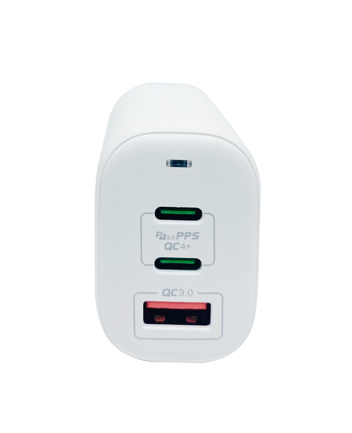 65W USB-C 3Port GaN PPS Turbo Fast Charger Adapter USB-C USB-A for MacBook Pro/Air, Laptops, iPad, iPhone, Samsung S23/S10 - White