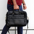 Genuine Real Leather Laptop Bag 16 inches Briefcase Men/Women Handmade Messenger Adjustable Shoulder Bag for Business Office Travel