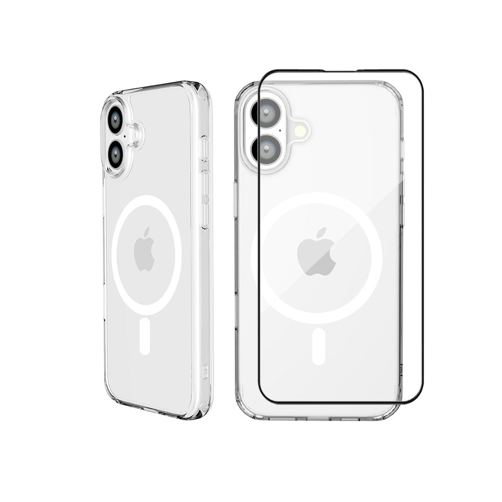 Max & Max iPhone 16 Plus Clear Magsafe Case with Glass
