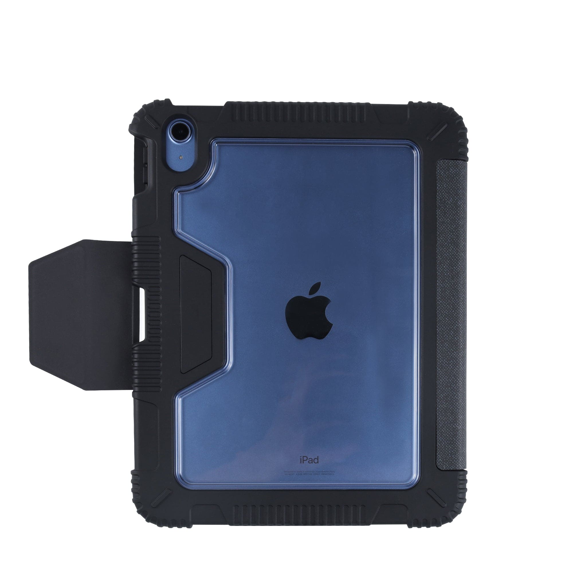 Rugged Case For Apple Ipad 10.9 inches 10th Generation Drop Protection/Anti-Slip/Kids Friendly, Pencil Or Crayon Holder, Clear Transparent Back