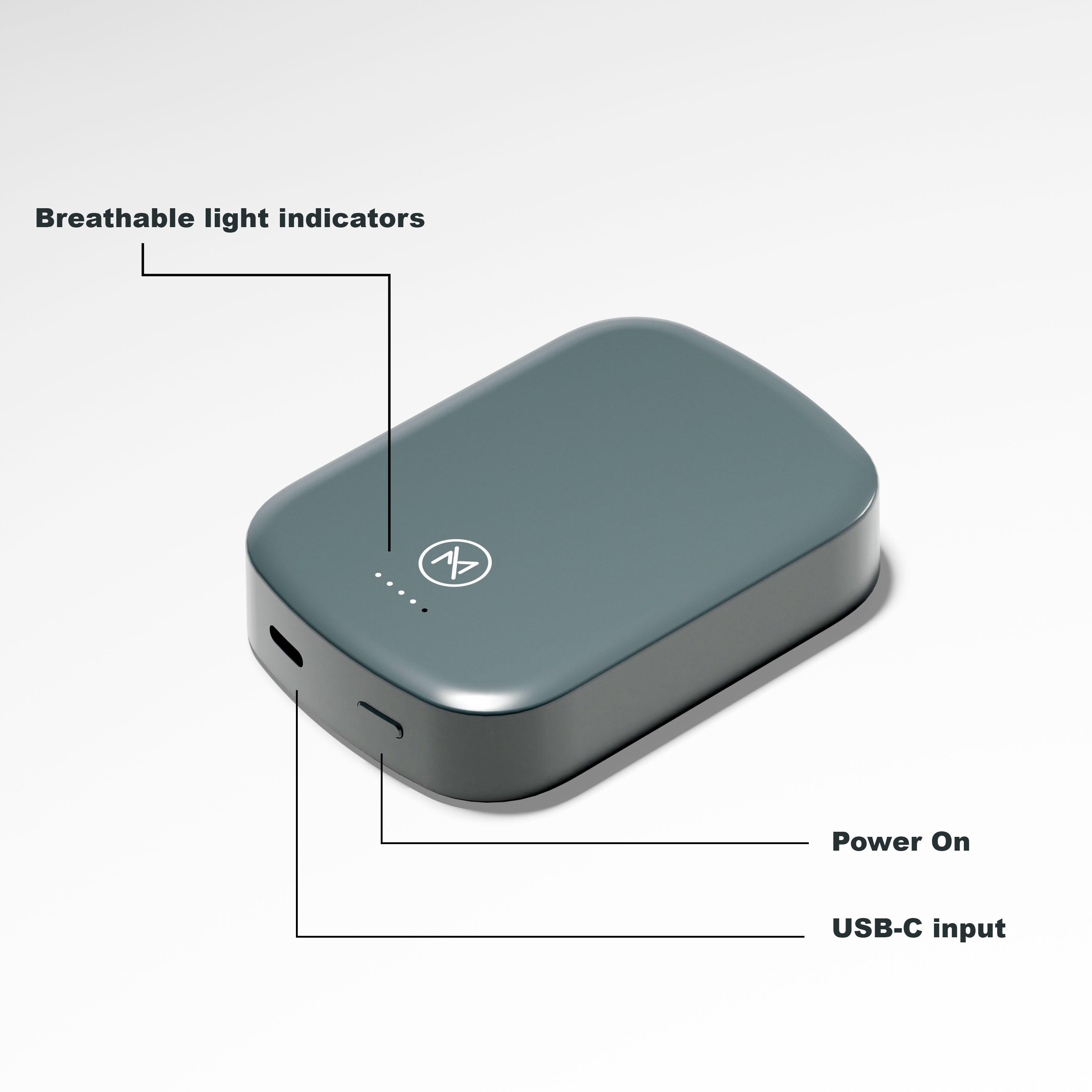 Compact Wireless Power Bank Magsafe Fast Charger 10000 mAh Magnetic, USB Type C for iPhone 12/13/14 15 Pro Max, Pro, Plus and Android - Gray