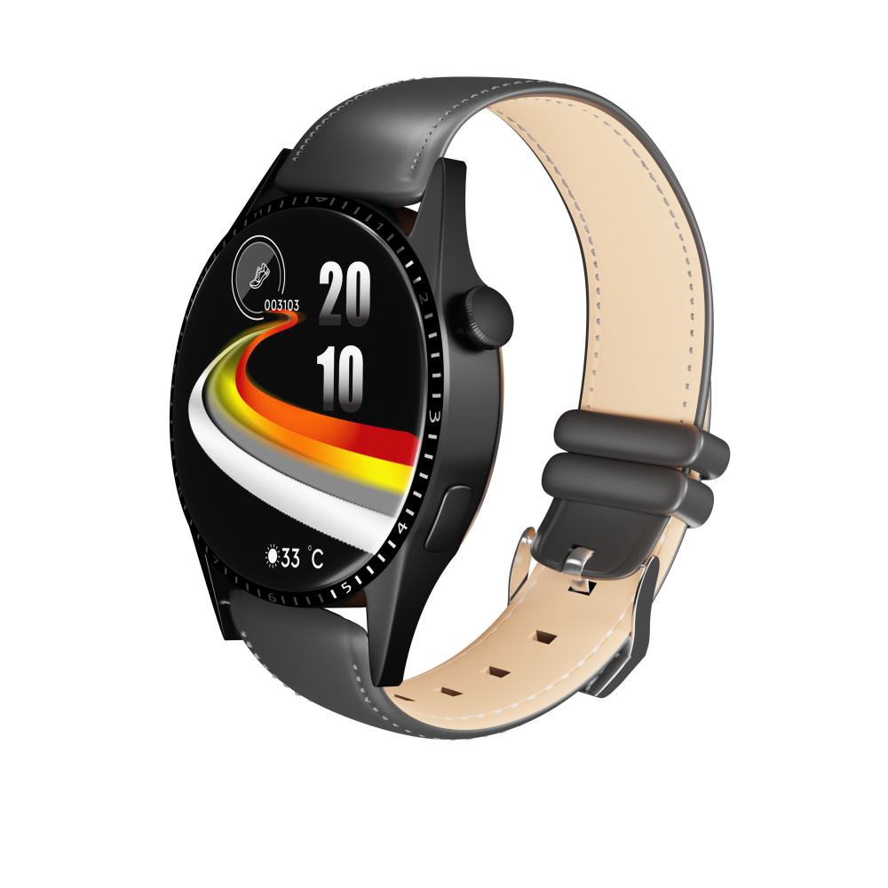 Smart Watch Cruise Collection Sports Modes Waterproof Heart Rate Sleep Quality Monitor With Replaceable 3 Grey, Silver, Brown Straps