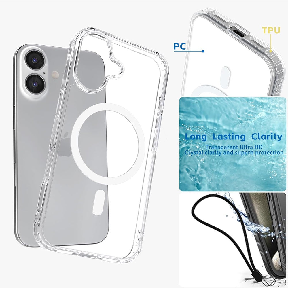 Max & Max iPhone 16 Plus Clear Case with Magsafe