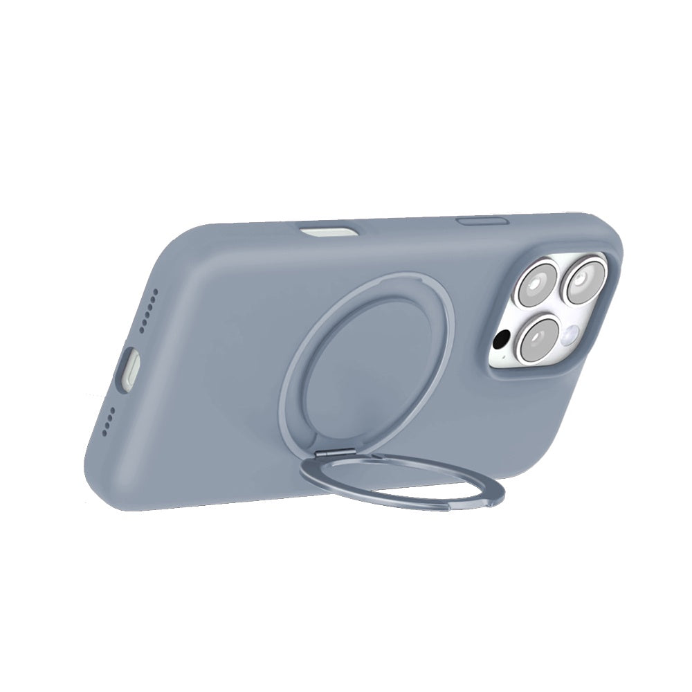 Max & Max iPhone 16 Pro 360 Rotating liquid Silicone Case with Magsafe - Light Grey