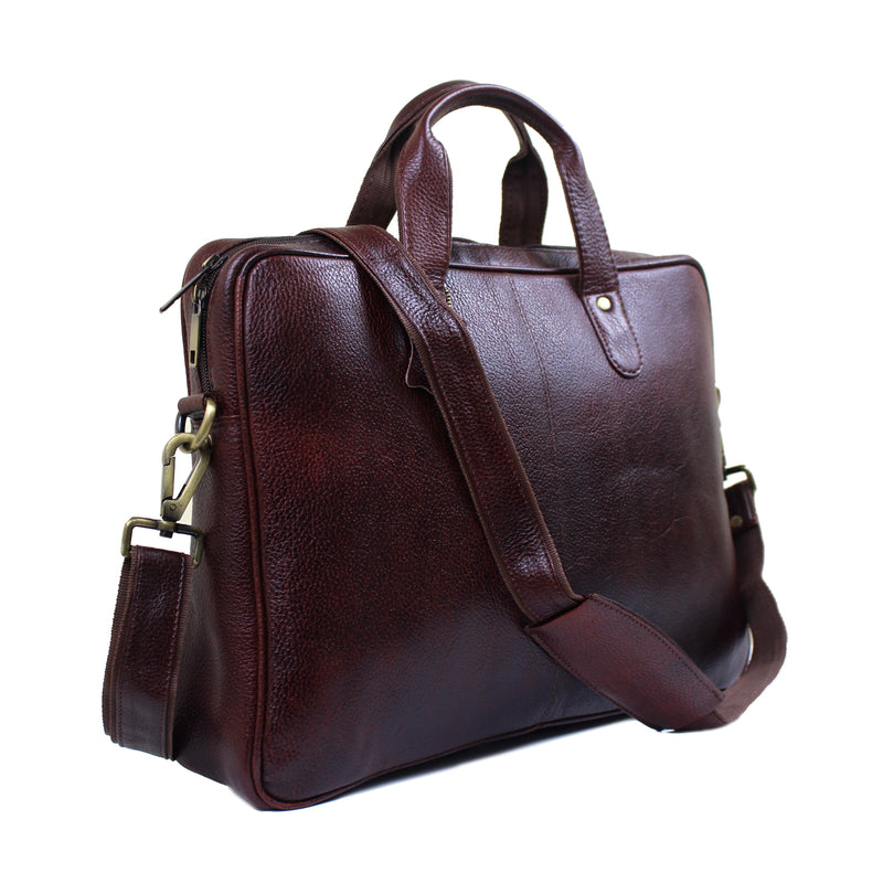 Genuine Real Leather Laptop Bag 16 inches Briefcase Men/Women Handmade Messenger Adjustable Shoulder Bag for Business Office Travel