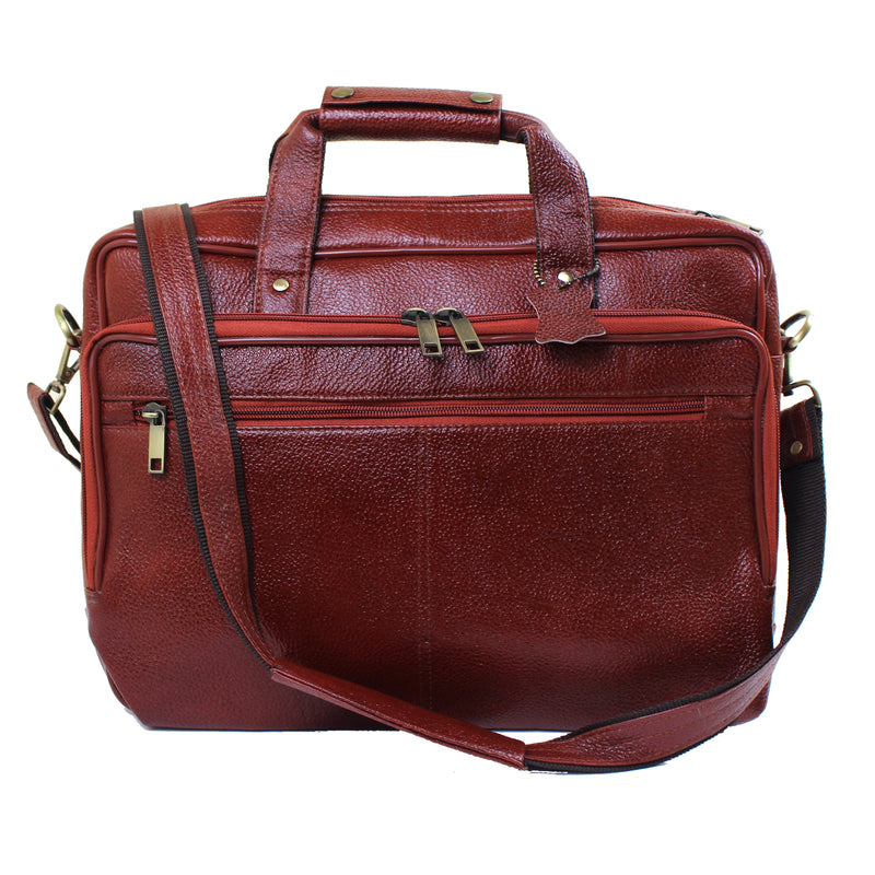 Genuine Real Leather Laptop Bag 16 inches Briefcase Men/Women Handmade Messenger Adjustable Shoulder Bag for Business Office Travel