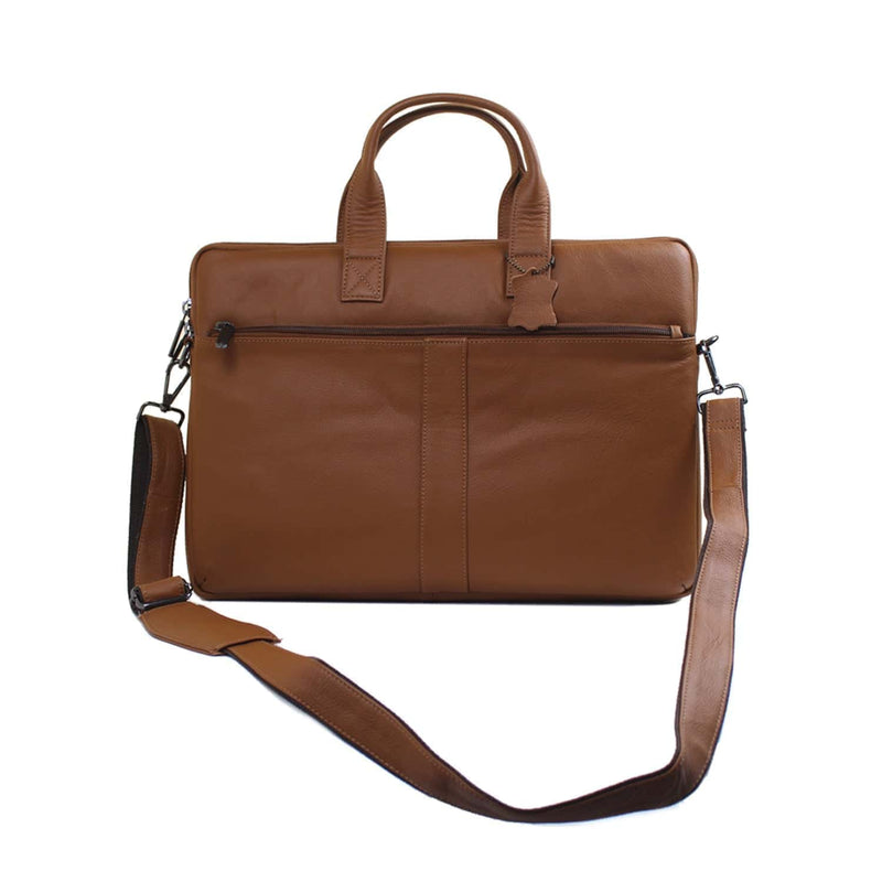 Genuine Real Leather Laptop Bag 16 inches Briefcase Men/Women Handmade Messenger Adjustable Shoulder Bag for Business Office Travel
