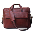 Genuine Real Leather Laptop Bag 16 inches Briefcase Men/Women Handmade Messenger Adjustable Shoulder Bag for Business Office Travel