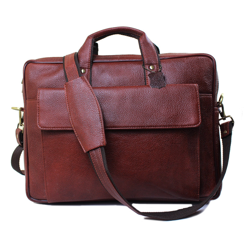 Genuine Real Leather Laptop Bag 16 inches Briefcase Men/Women Handmade Messenger Adjustable Shoulder Bag for Business Office Travel