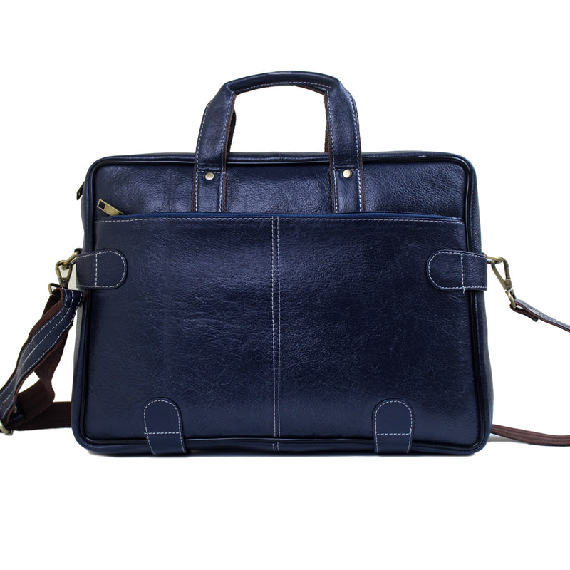 Genuine Real Leather Laptop Bag 16 inches Briefcase Men/Women Handmade Messenger Adjustable Shoulder Bag for Business Office Travel