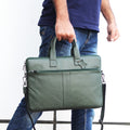 Genuine Real Leather Laptop Bag 16 inches Briefcase Men/Women Handmade Messenger Adjustable Shoulder Bag for Business Office Travel