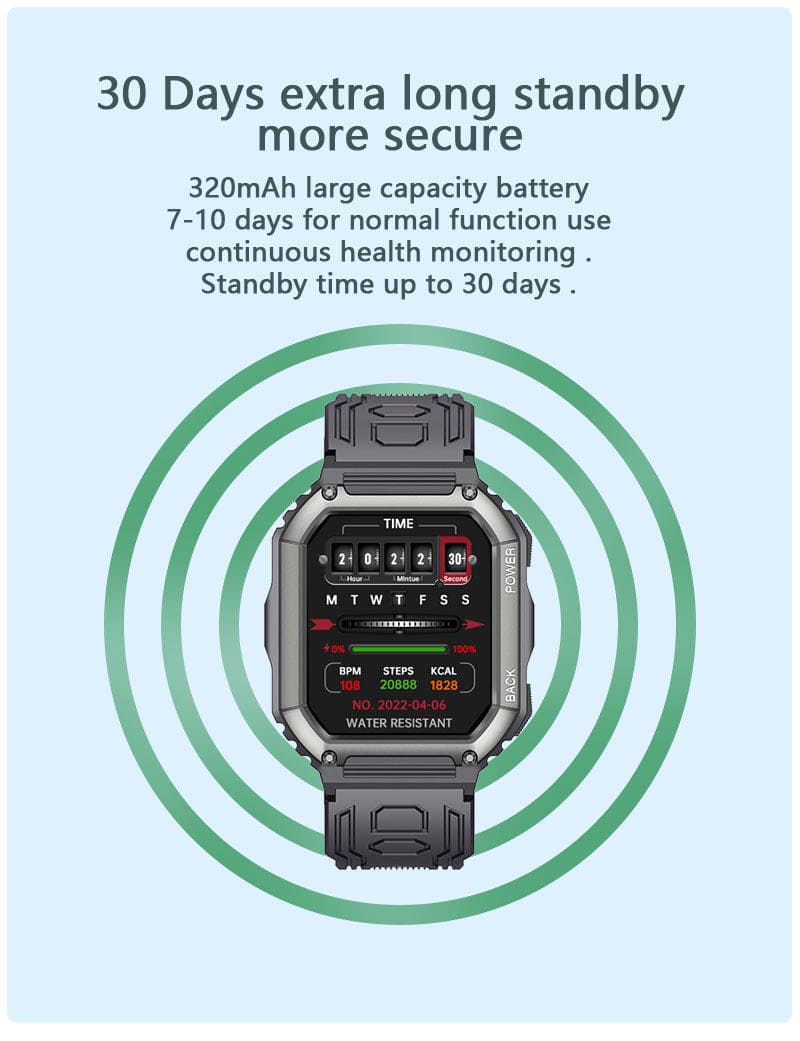 Smart Watch for Men and Women Adventure for Android and IOS iPhone, Answer/Make Calls water resistant