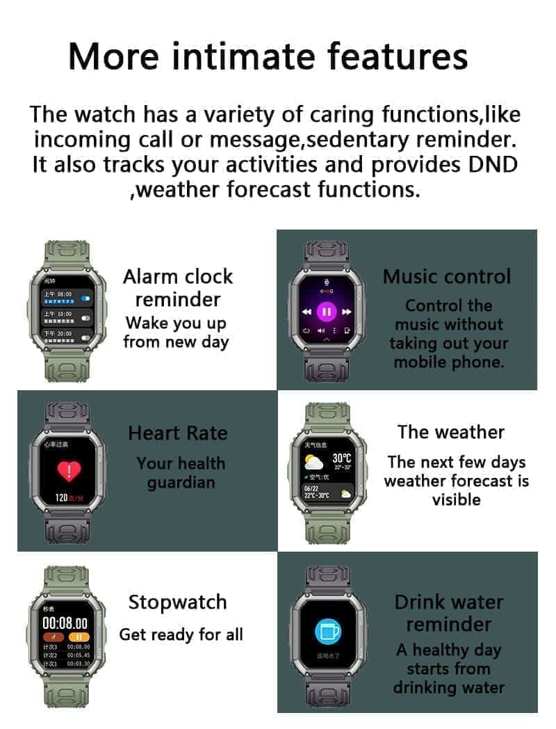 Smart Watch for Men and Women Adventure for Android and IOS iPhone, Answer/Make Calls water resistant