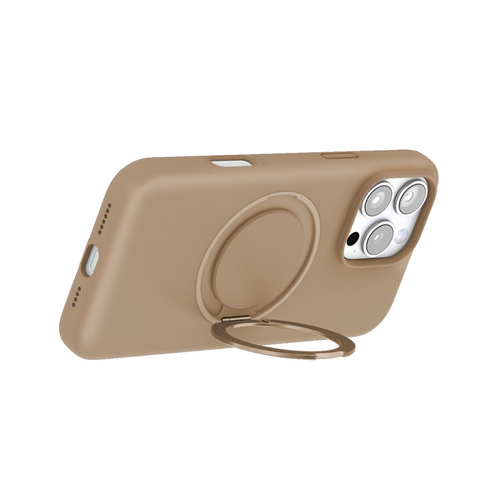 Max & Max iPhone 16 Pro 360 Rotating liquid Silicone Case with Magsafe - Rose Gold