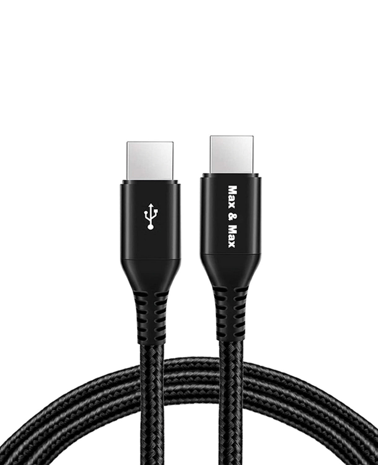 Fast Charging Cable Nylon braided, USB Type-C to C for Samsung Huawei lenovo Android -Black