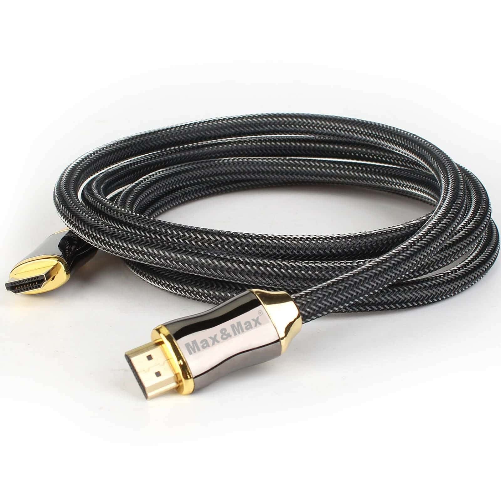 HDMI to HDMI Cable 8K GOLD PLATED, Compatible with MacBook Pro, Switch, PS5, PS4, Steam Deck, Xbox, HDTV, DVD, Projector - Black