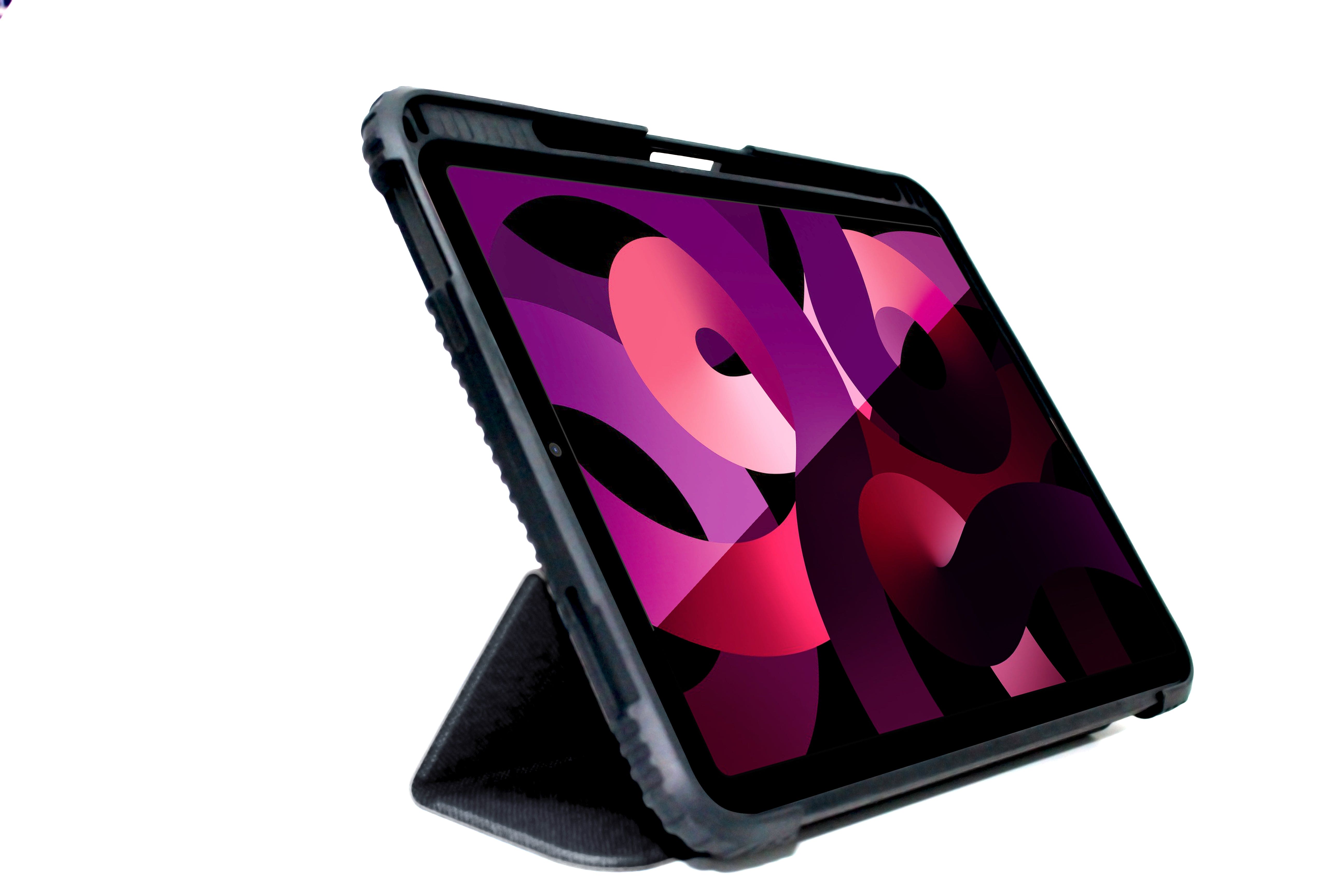 Rugged Case For Apple Ipad 10.9 inches 10th Generation Drop Protection/Anti-Slip/Kids Friendly, Pencil Or Crayon Holder, Clear Transparent Back