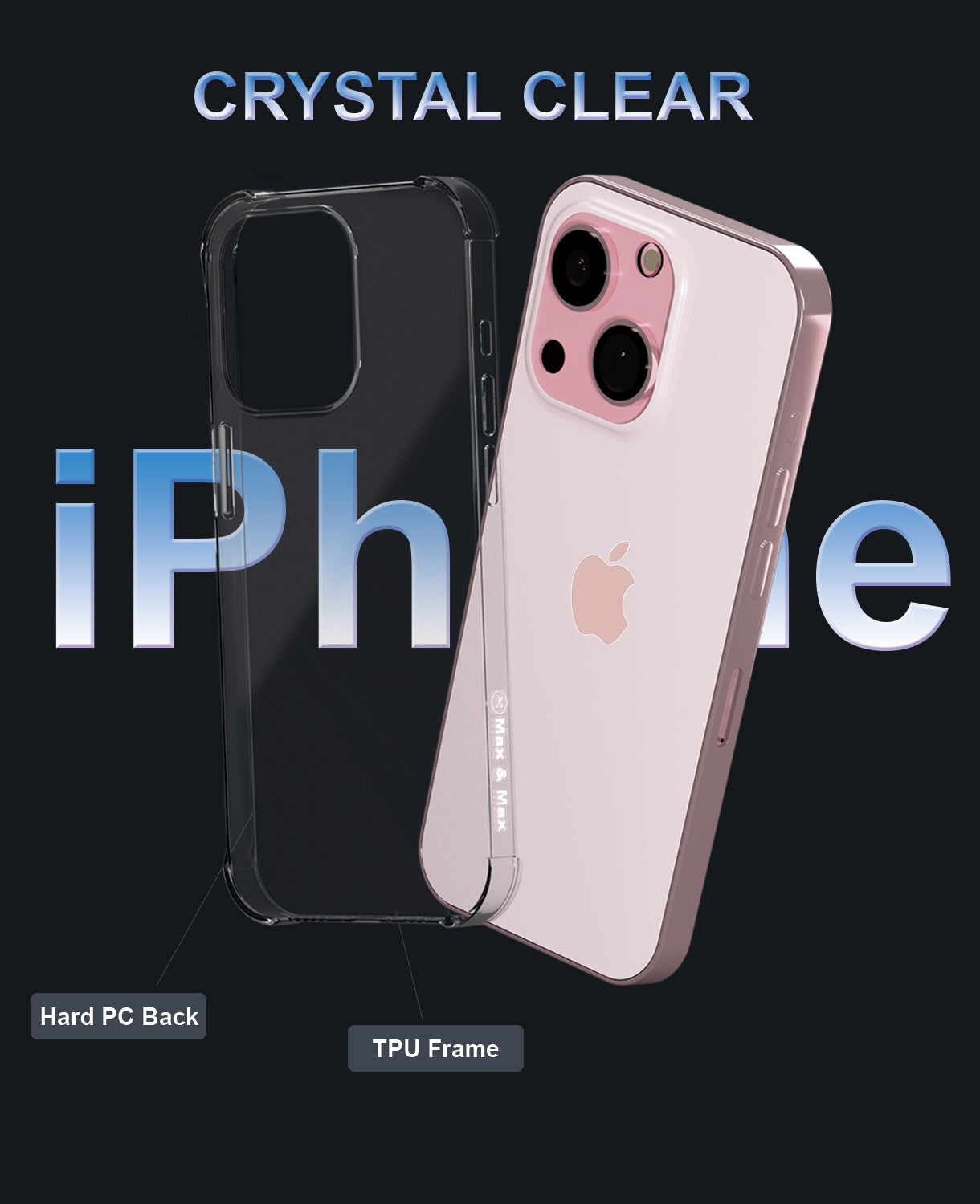 iPhone 15, 15 Pro, 15 Plus, 15 Pro Max Crystal Clear Case, 【Anti-Yellowing】 Anti Scratch, Ultra Slim Transparent Case