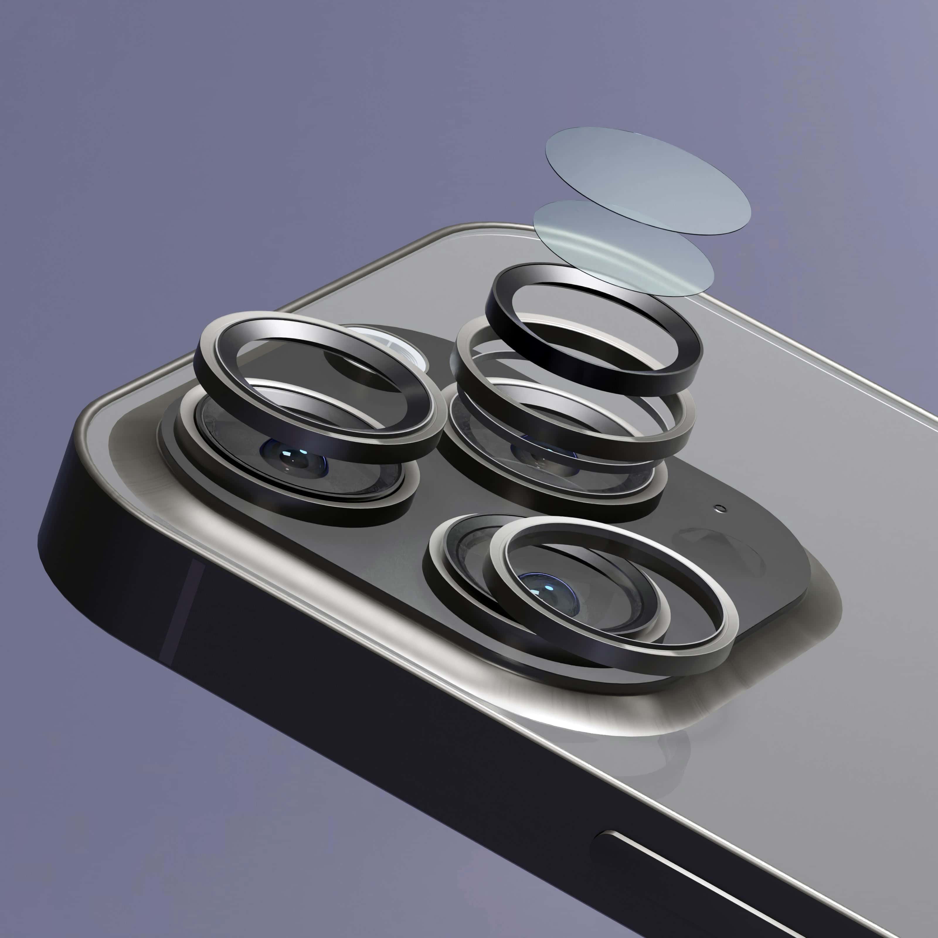 Camera Lens Protectors for iPhone 15 Pro and 15 Pro Max,  Scratch-Resistant, Transparent Camera Glass Grade Protective Cover