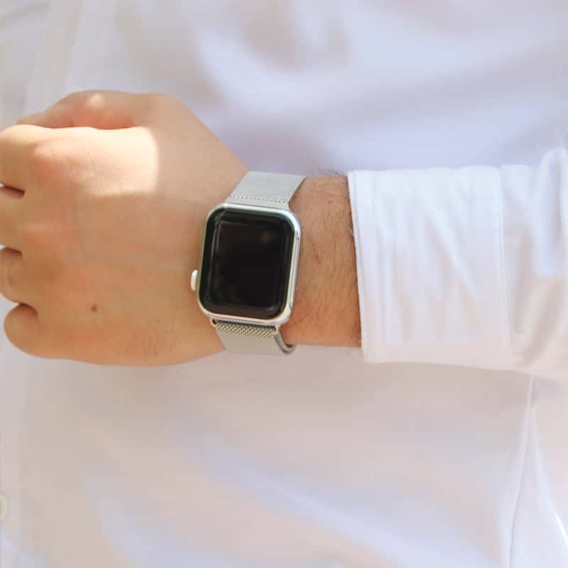 Smart Watch Metal Collection, 1.99-inch Display, Wireless Charging, and Compatible with Android and IOS Apple Devices with 2 Straps Silicon and Metal