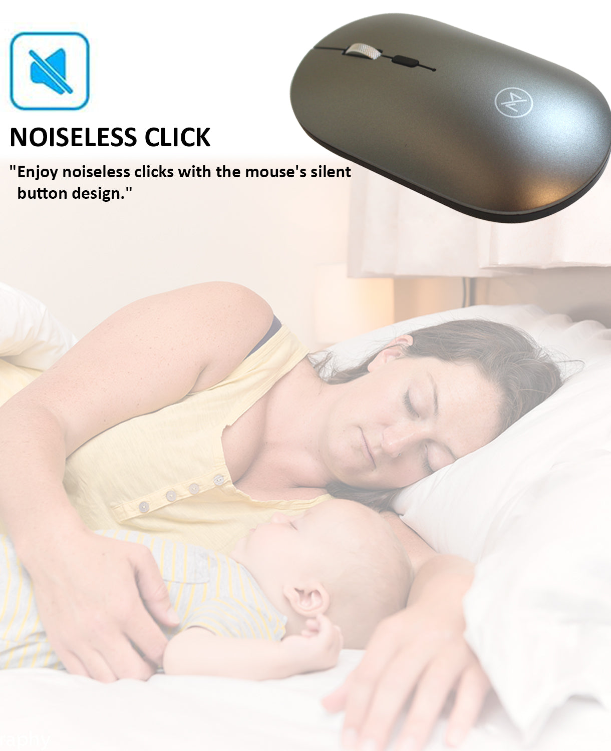 Optical Wireless Gaming Rechargeable Mouse, Adjustable DPI, Triple 2.4G Mode Switching Bluetooth 2, Silent Mouse for PC Laptops Mac iPhone Android