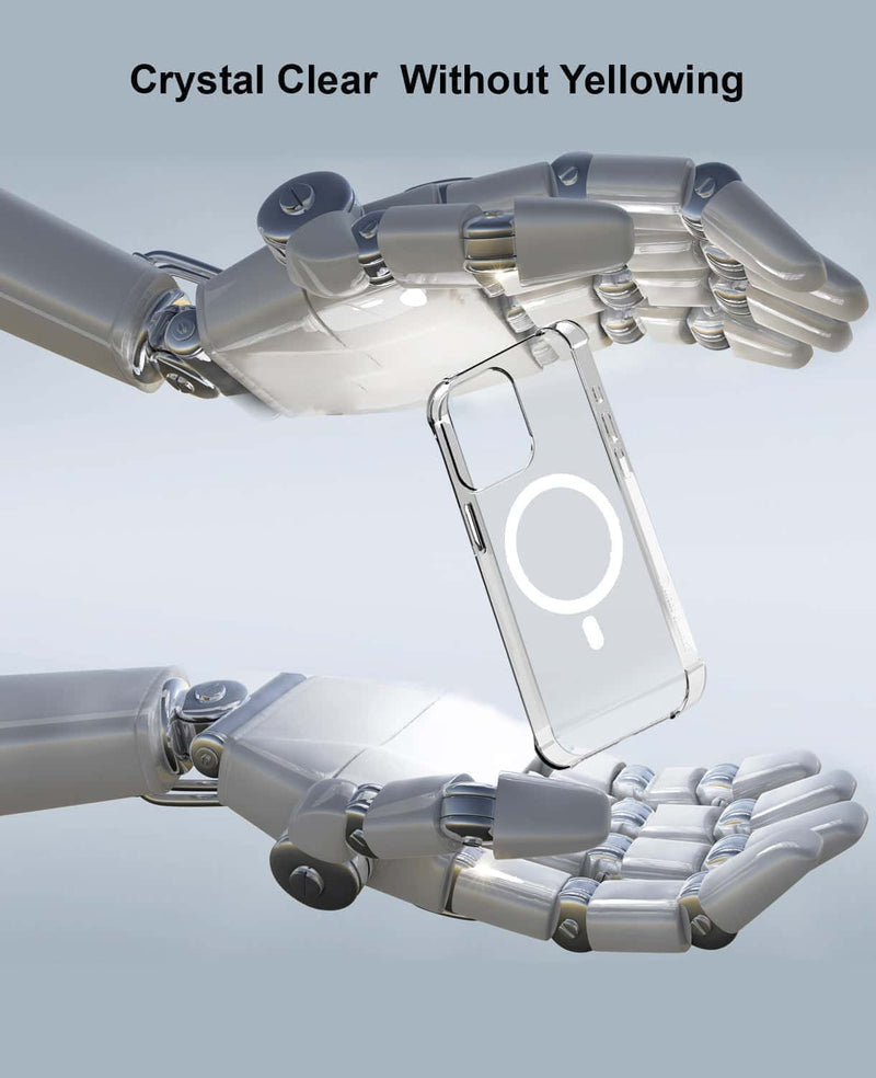 iPhone 15 Magsafe Clear Case, Compatible with Magsafe Wireless Charging, Transparent Cover for iPhone 15, 15 Pro, 15 Plus, 15 Pro Max