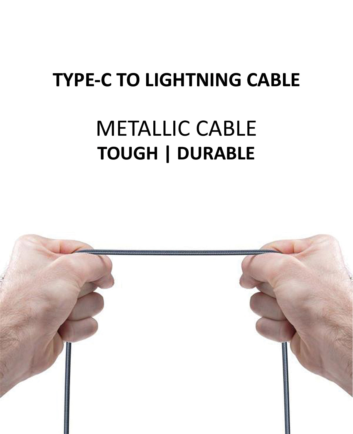 iPhone  Type-C to Lightning charging Cable Nylon braided for iPhone 14/14 Pro/14 Plus/14 Pro Max, iPhone 13-8 -Black