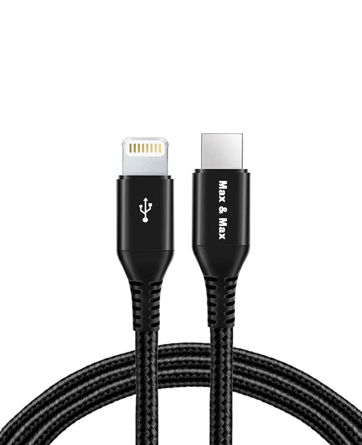 iPhone  Type-C to Lightning charging Cable Nylon braided for iPhone 14/14 Pro/14 Plus/14 Pro Max, iPhone 13-8 -Black