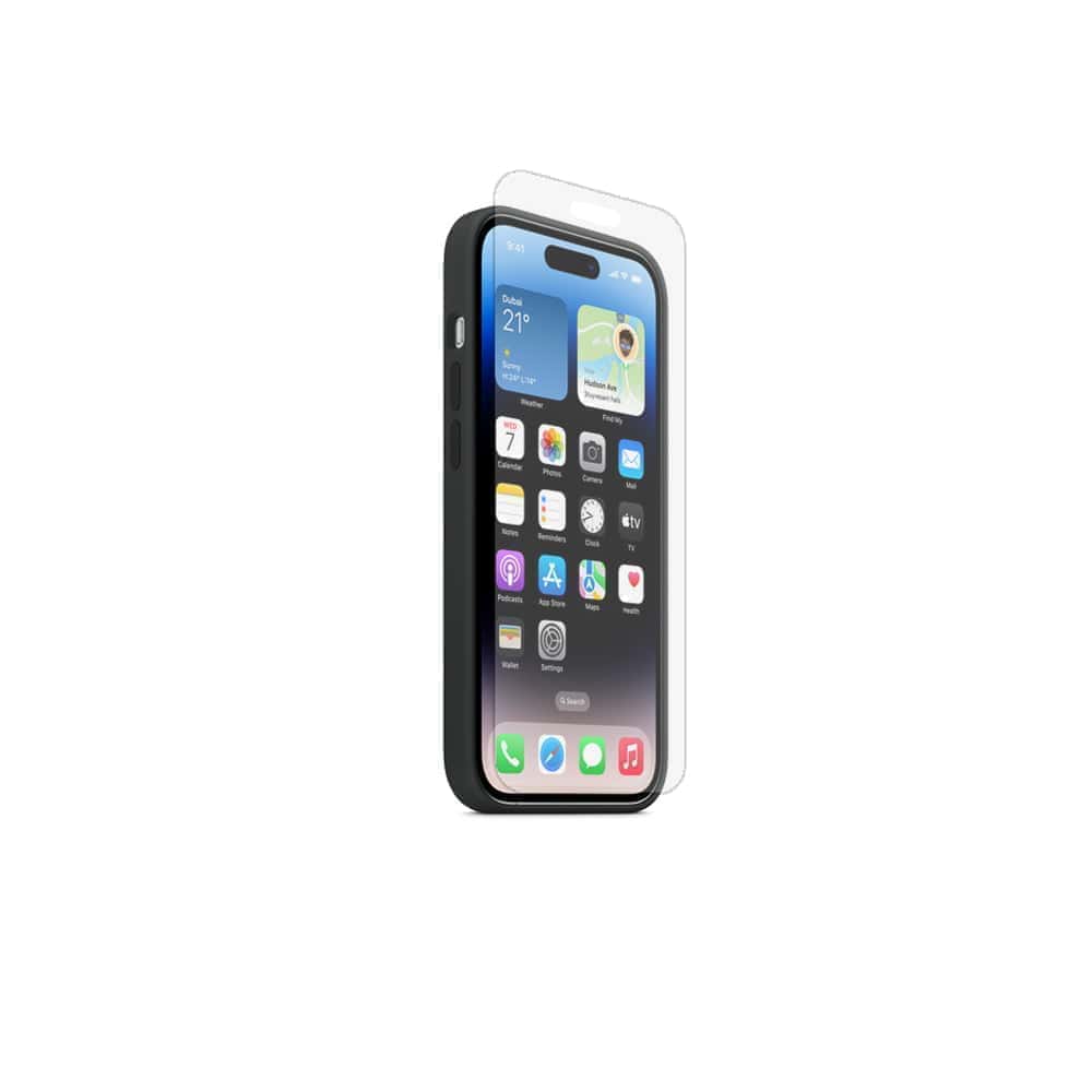 iPhone 14 Pro Max Silicone Case Black with Magsafe + Glass
