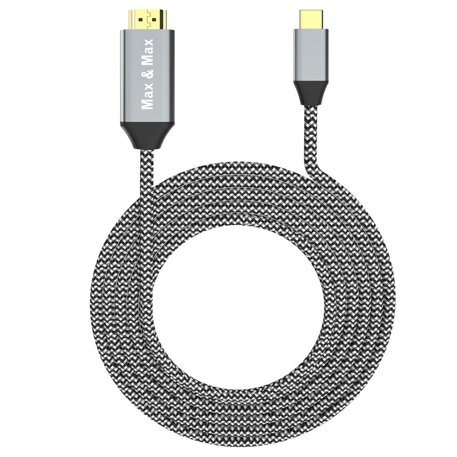 Type C to HDMI Cable 4k USB 2M 60Hz UHD HDR Aluminum Shell Compatible with MacBook Pro, MacBook Air, iPad Pro, Galaxy S22/S23 Plus, Chromebook
