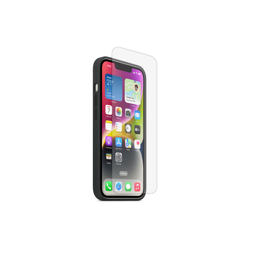 iPhone 14 Silicone Case Black with Magsafe + Glass