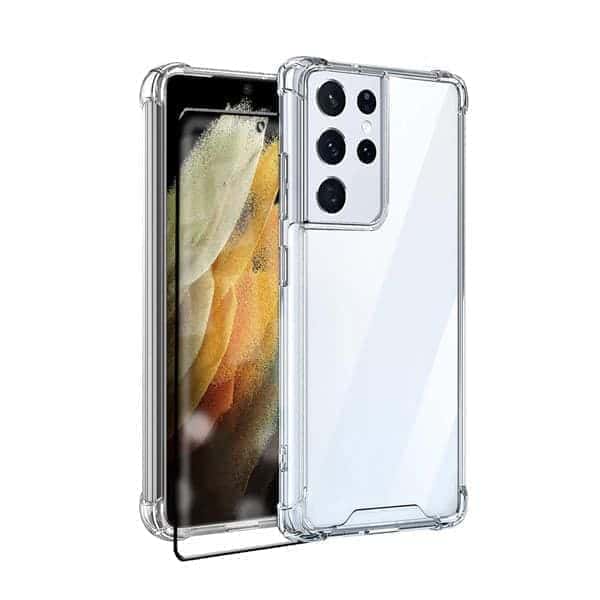 S23 tempered glass with case